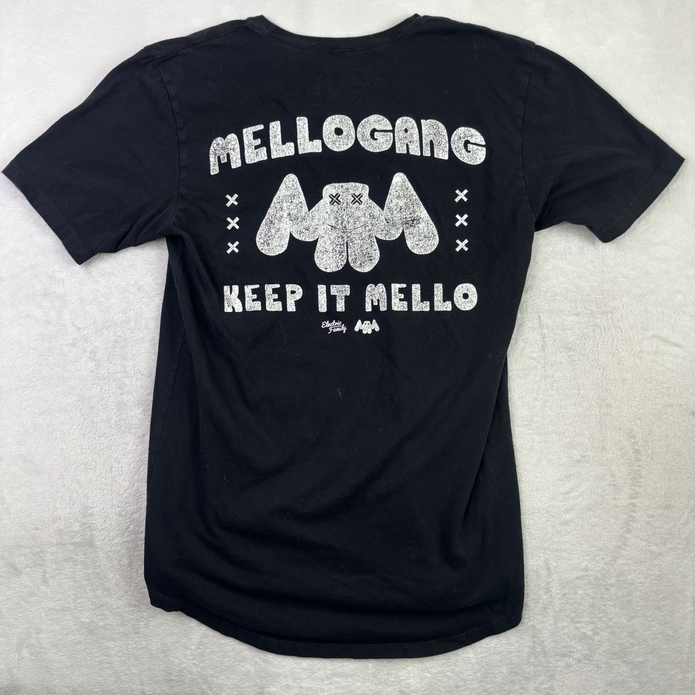 Electric Family Mello Gang Marshmello Black Short Sleeve Graphic Shirt Men's LG
